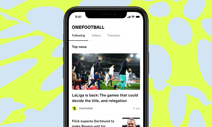 OneFootball app news feed